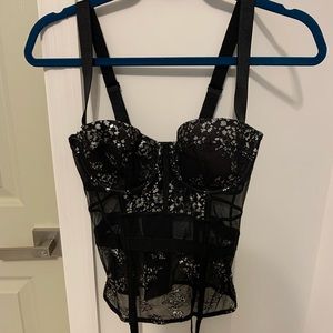 Victoria’s Secret 34C Black Bustier NWOT